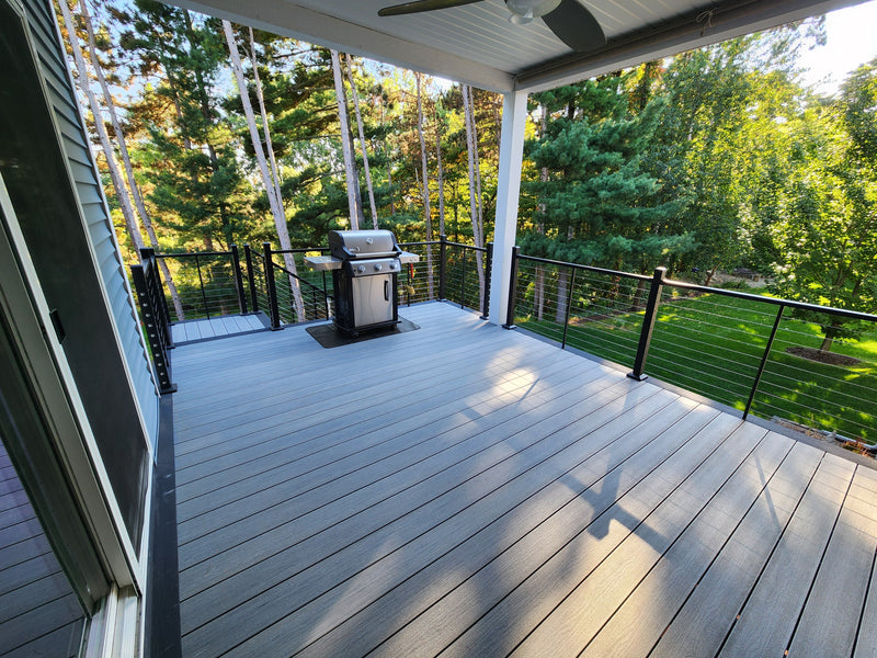 Composite deck installation in progress in West Michigan