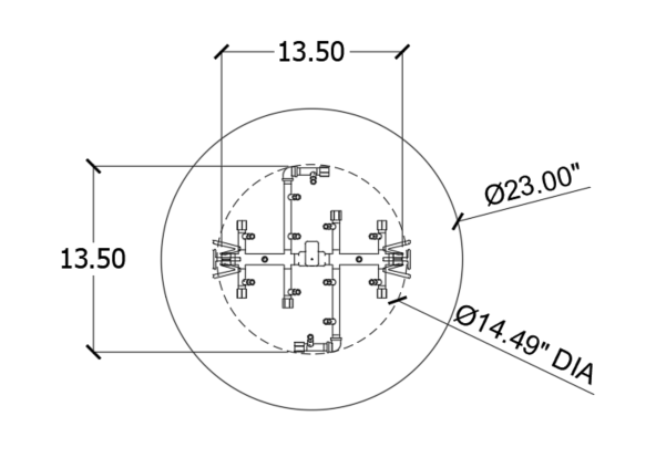 Warming Trends Universal Burner Kit for Circular Fire Pits