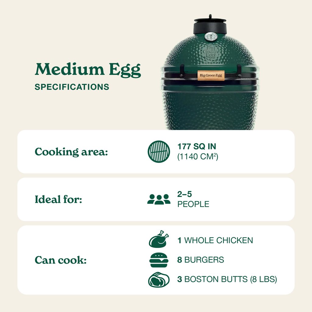 Big Green Egg Medium EGG Kamado Charcoal Grill