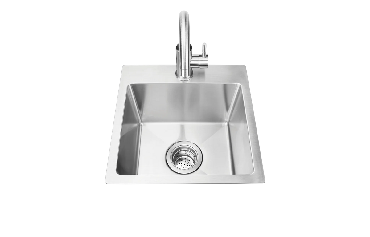 Bull Dual Mount Stainless Sink w/ Faucet – 15"
