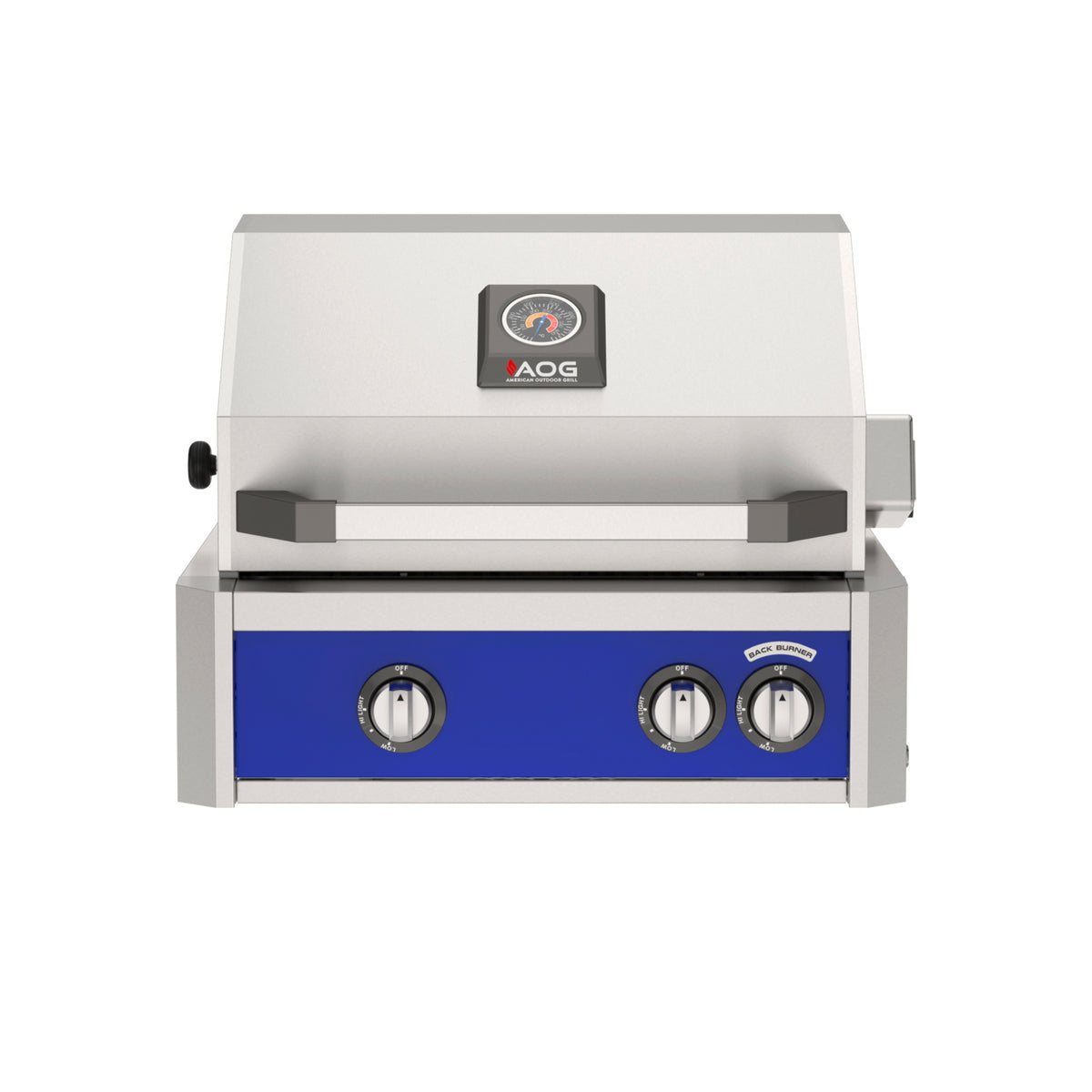 American Outdoor Grill L-Series 24" Built-In Gas Grill w/ Backburner & Rotisserie – blue