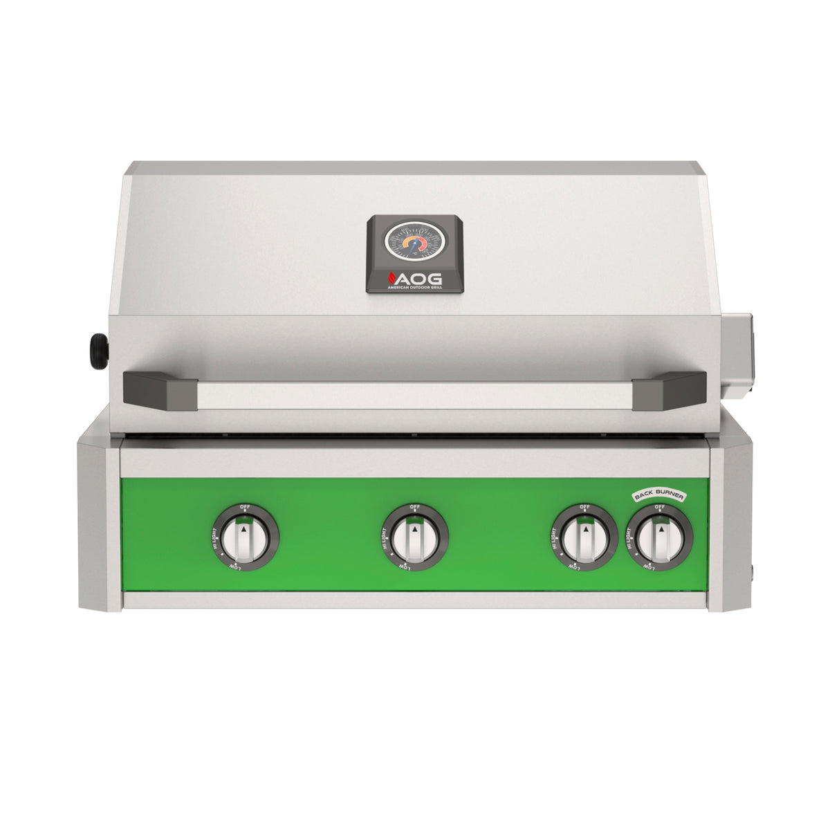 American Outdoor Grill L-Series 30" Built-In Gas Grill w/ Backburner & Rotisserie – green