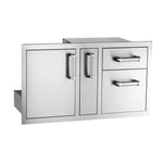 Fire Magic Premium Flush Access Door w/ Platter Storage & Double Drawer