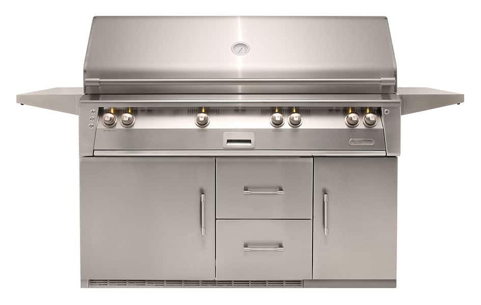 Alfresco ALXE 56" All Grill Refrigerated Cart Gas Grill w/ Sear Zone & Rotisserie