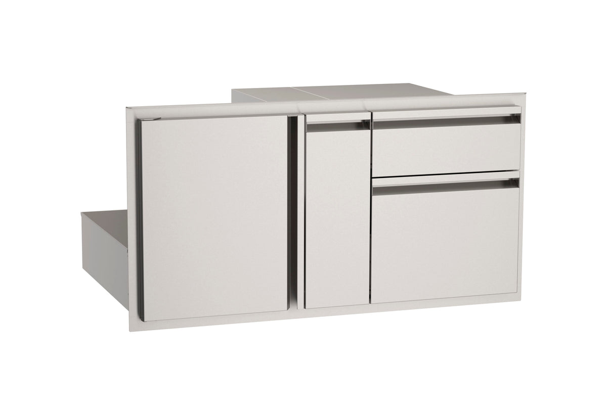American Outdoor Grill Door w/ Double Drawer & Platter Storage