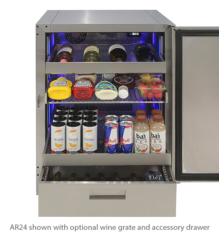 Alfresco 24" Under-Counter Outdoor Refrigerator – installed