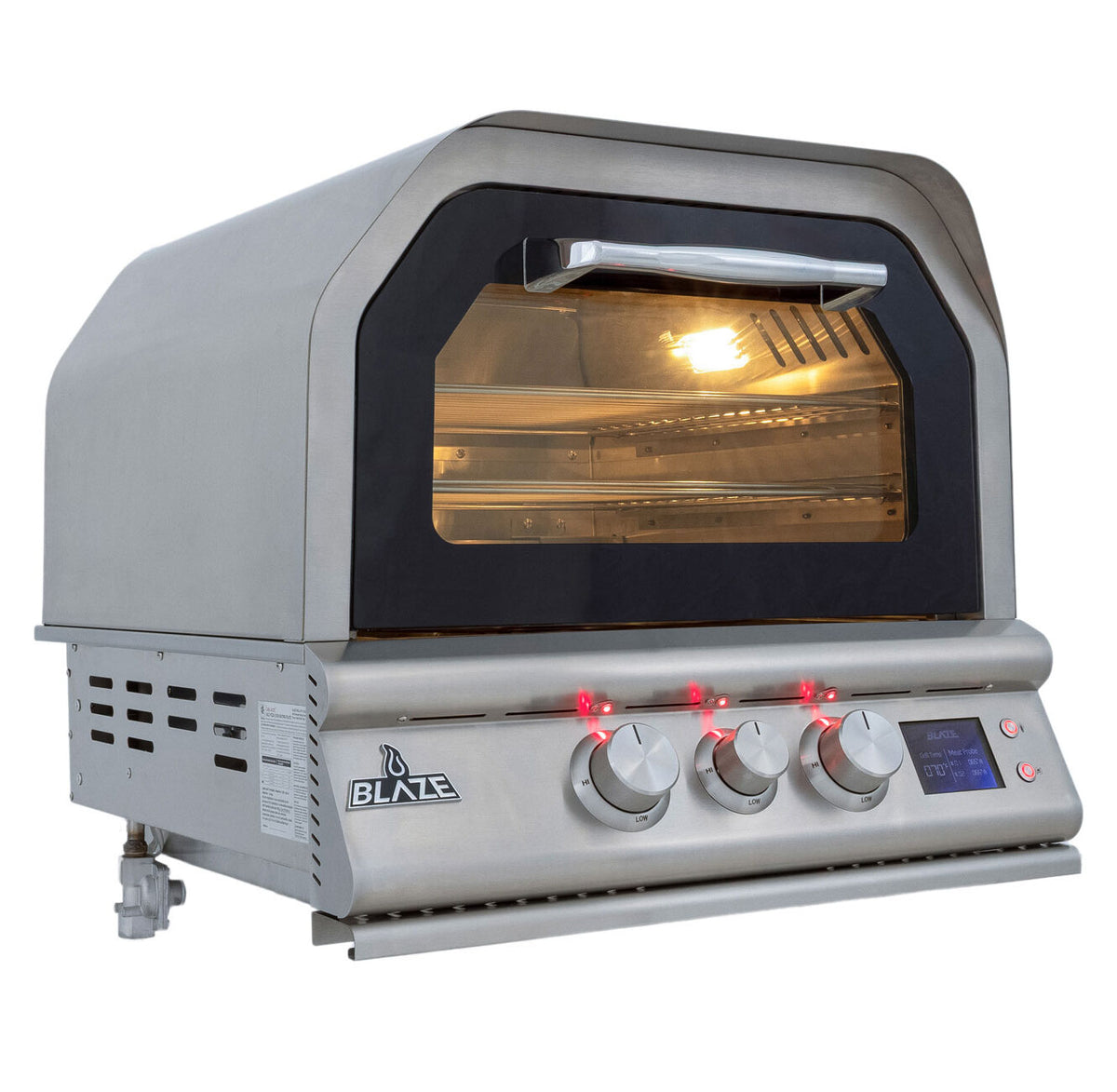 Blaze 26" Gas Outdoor Pizza Oven w/ Rotisserie & Meat Probes – view 3
