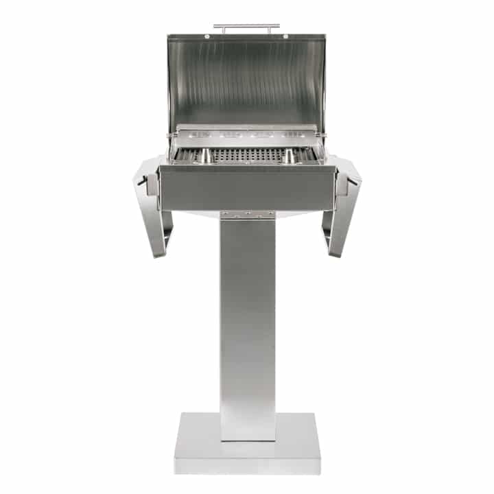Coyote 120V Electric Grill w/ Pedestal – lid open