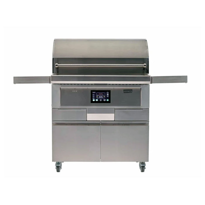 Coyote 36" Next-Gen Built-In Pellet Grill with Cart With Digital Touch Screen