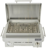 Coyote Portable Propane Grill – lid open
