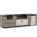 Fire Magic Contemporary 115" Pre-Fab Island Bundle – Smoke Base / Polished Black Lava Counter