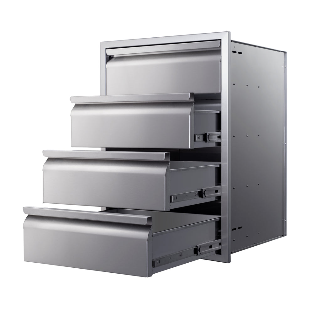 Memphis 21" Four Drawer Stack – open