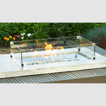 Outdoor GreatRoom Glass Wind Guard for Brooks/Kenwood Fire Tables