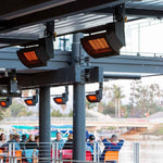 Bromic Gas Heater Ceiling Mount Pole – installed