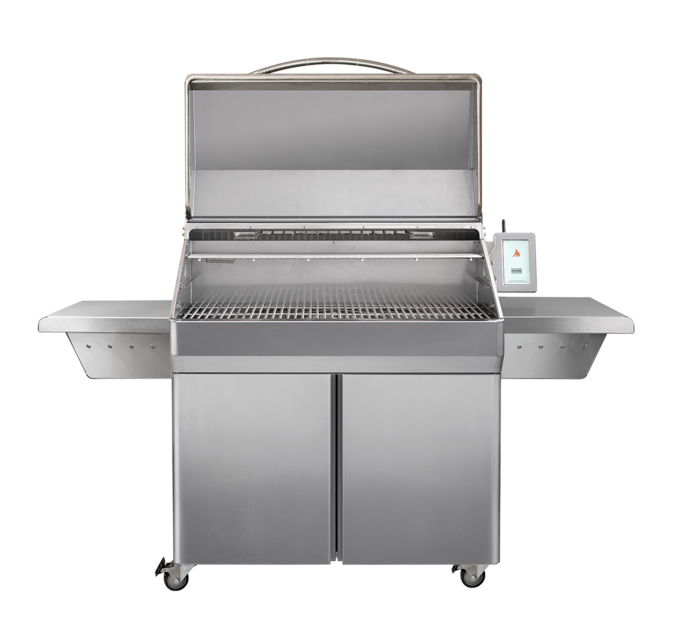 Memphis Elite ITC3 Freestanding Pellet Grill on Cart – lid open
