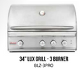 Blaze 34" Professional Lux Grill, 3 Burner (LP)
