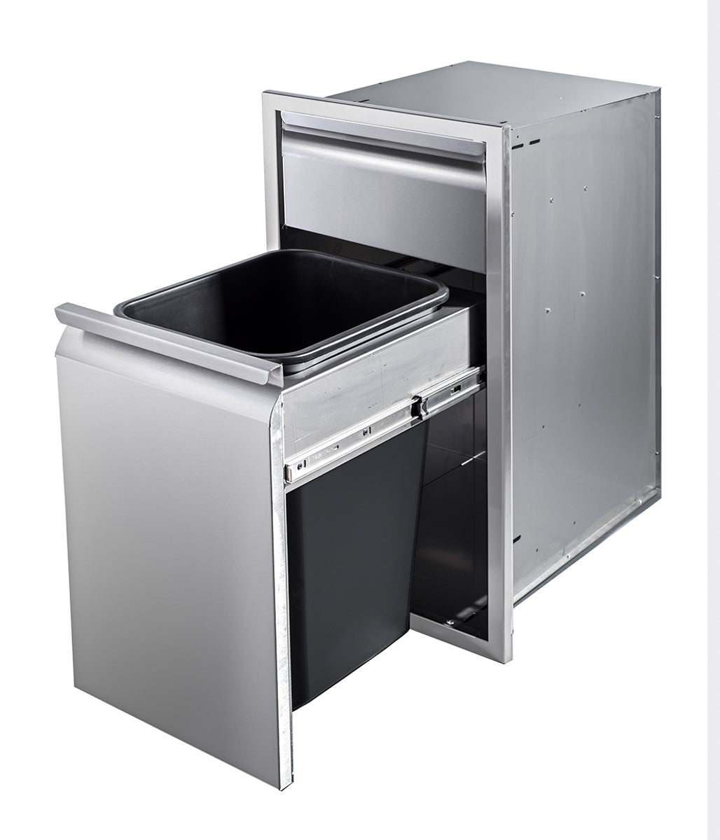 Memphis 15" Single Drawer with Trash – open