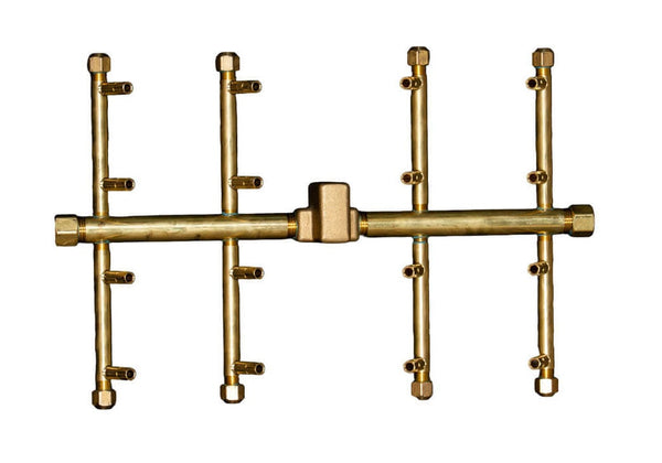 Warming Trends CROSSFIRE Double Tree Rectangle Brass Burner