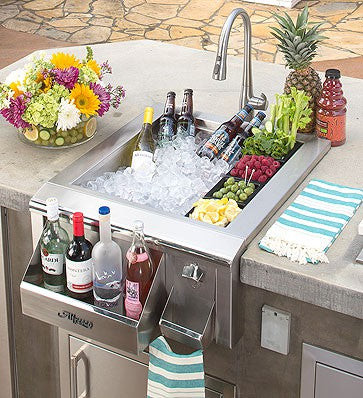 Alfresco Versa 24" Sink & Beverage Center – with accessories