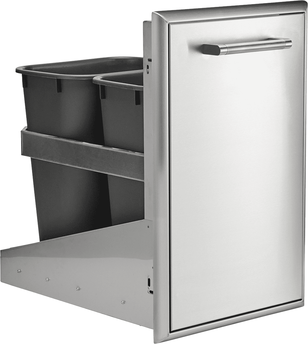 Coyote 18" Front-to-Back Trash & Recycle Combo