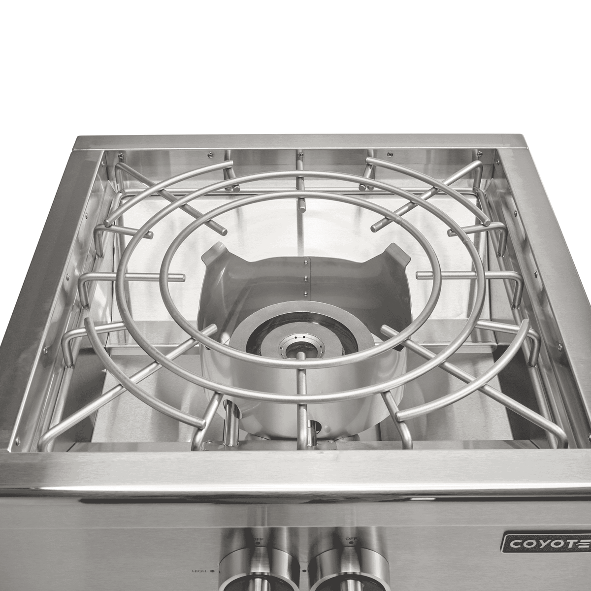 Coyote 24" Built-In Power Burner – top view