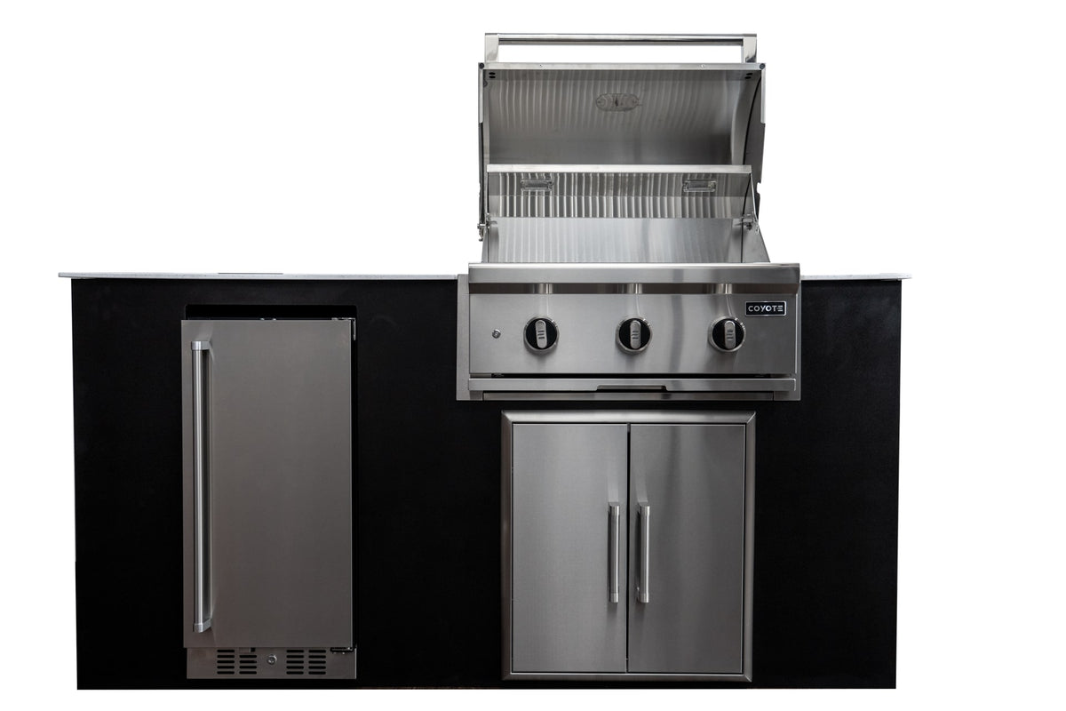 Coyote 6 ft Outdoor Kitchen Island – installed