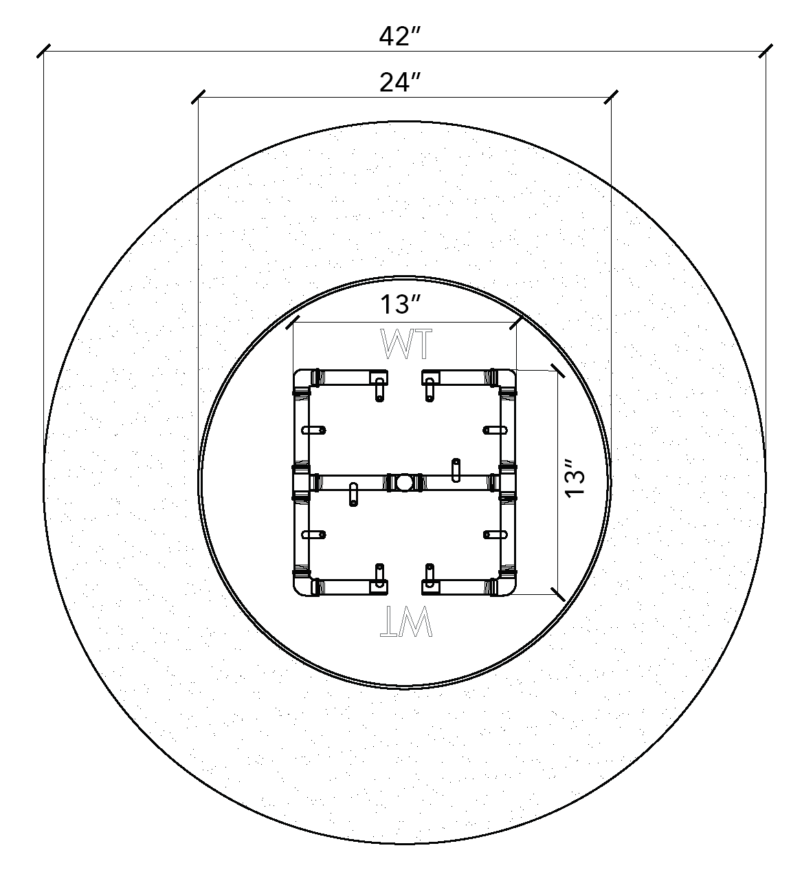 Warming Trends 42" Circle Ready-to-Finish Fire Pit Kit