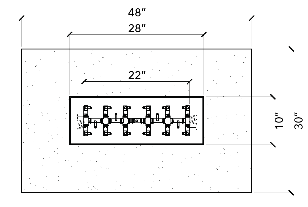 Warming Trends 48" x 30" Rectangle Ready-to-Finish Fire Pit Kit