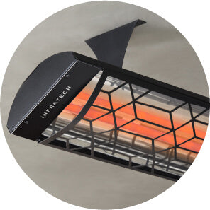 Infratech Motif Fascia for CD Series Dual Element Heaters, Black – detail