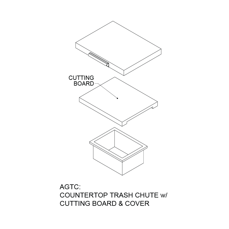 Hestan Trash Chute w/ Cutting Board – view 5